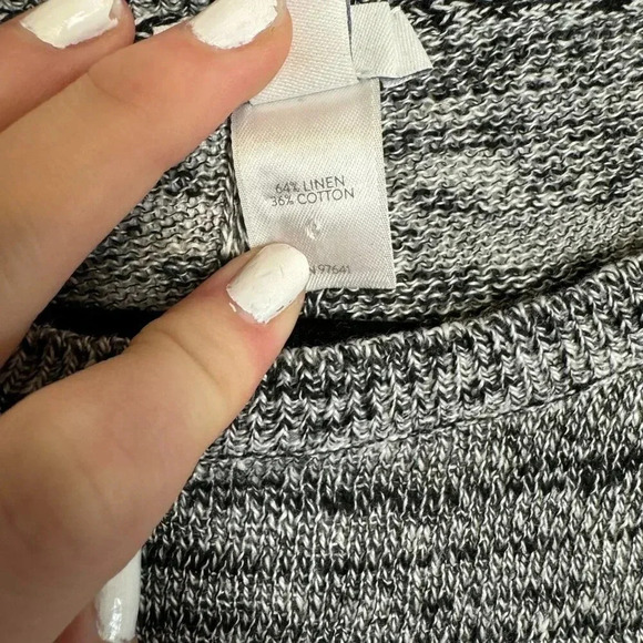 J Jill Pure Jill NWT grey short sleeve boxy sweater size medium petite O53 - Picture 4 of 6